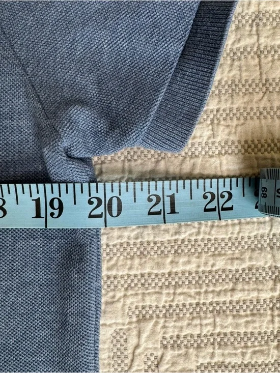 Lacoste Heathered Blue Short-Sleeve Size Large 🐊 - Picture 6 of 8